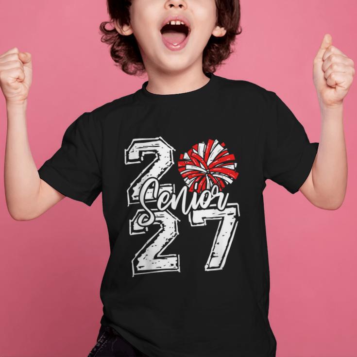Class Of 2027 Cheer Red Senior 2027 Back To School Graphic Kid T-Shirt Class Of 2027 Cheer Red Senior 2027 Back To School Graphic Kid T-Shirt