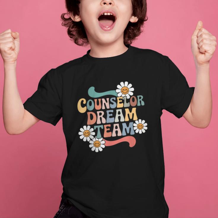 Counselor Dream Team Retro Back To School Counselor Squad Graphic Kid T-Shirt