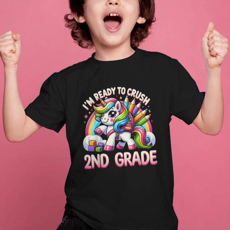 Crush 2nd Grade Girls Back To School Unicorn First Day Cute Graphic Kid T-Shirt Crush 2nd Grade Girls Back To School Unicorn First Day Cute Graphic Kid T-Shirt