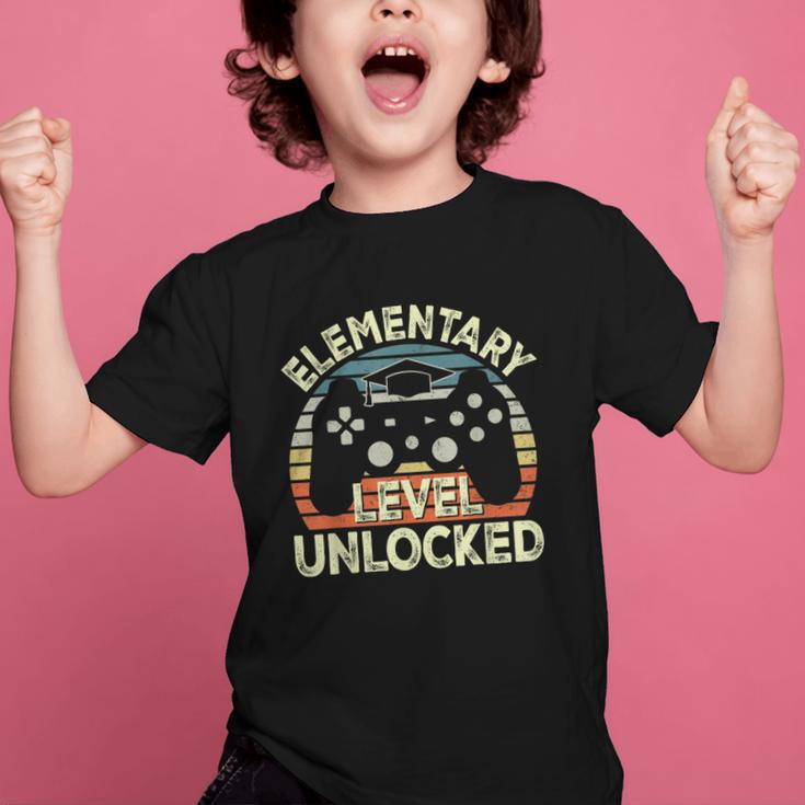 Elementary Level Unlocked Video Game Back To School Boys Graphic Kid T-Shirt