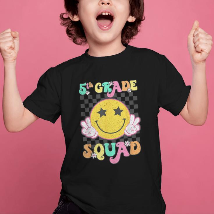 Fifth Grade Squad Smile Retro Back To School 5th Grade Graphic Kid T-Shirt Fifth Grade Squad Smile Retro Back To School 5th Grade Graphic Kid T-Shirt