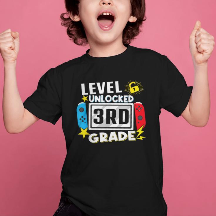 First Day Of 3rd Grade Level Unlocked Game Back To School Graphic Kid T-Shirt
