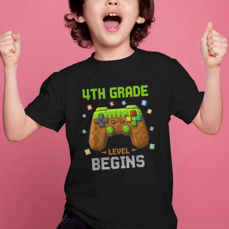 First Day Of 4th Grade Level Begins Back To School Boy Graphic Kid T-Shirt
