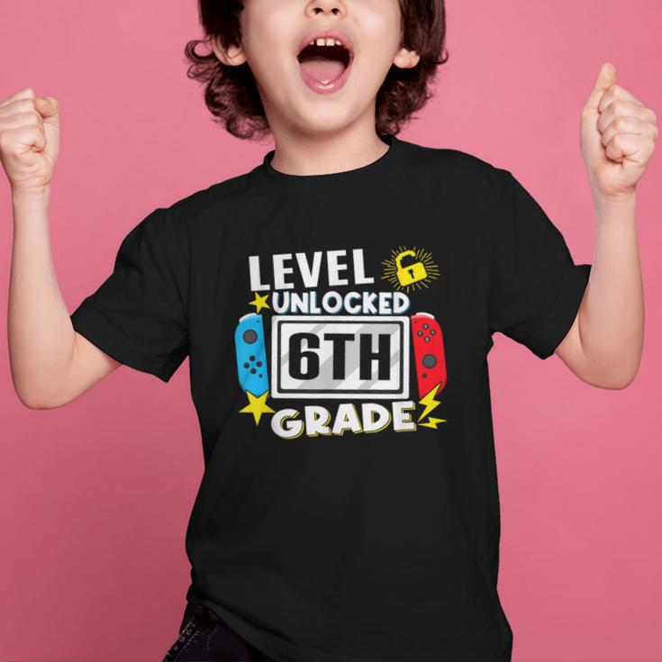 First Day Of 6th Grade Level Unlocked Game Back To School Graphic Kid T-Shirt First Day Of 6th Grade Level Unlocked Game Back To School Graphic Kid T-Shirt