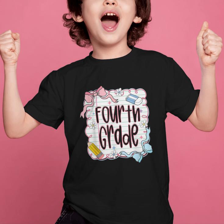 Fourth Grade Back To School For Girls Pink Notebook Graphic Kid T-Shirt Fourth Grade Back To School For Girls Pink Notebook Graphic Kid T-Shirt