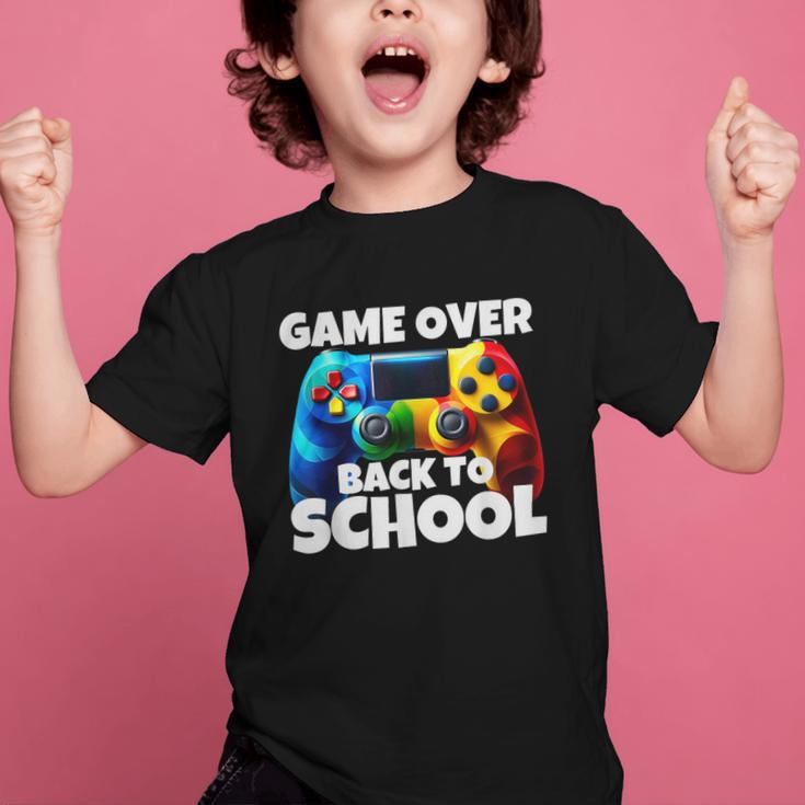 Game Over Back To School Gaming Controller Kids Gamer Graphic Kid T-Shirt Game Over Back To School Gaming Controller Kids Gamer Graphic Kid T-Shirt