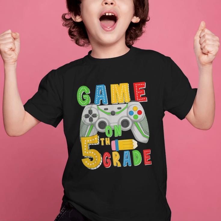 Game On Fifth Grade Back To School Gamer 5th Grade Boys Kids Graphic Kid T-Shirt Game On Fifth Grade Back To School Gamer 5th Grade Boys Kids Graphic Kid T-Shirt