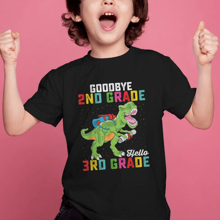 Goodbye 2nd Grade Hello 3rd GradeRex Back To School Graphic Kid T-Shirt