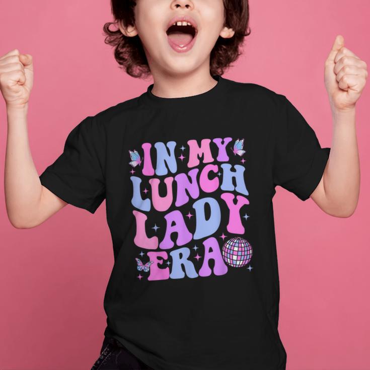 Groovy In My Lunch Lady Era Cafeteria Back To School Graphic Kid T-Shirt Groovy In My Lunch Lady Era Cafeteria Back To School Graphic Kid T-Shirt