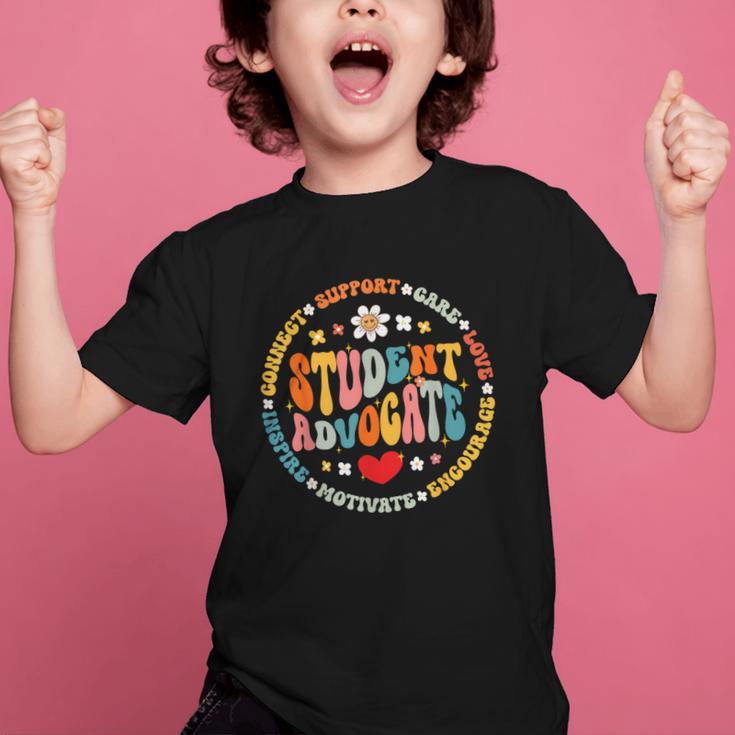 Groovy Student Advocate Appreciation Back To School Graphic Kid T-Shirt Groovy Student Advocate Appreciation Back To School Graphic Kid T-Shirt