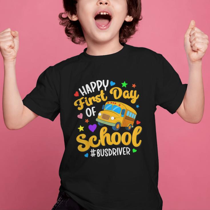 Happy First Day Of School Bus Driver Back To School Graphic Kid T-Shirt