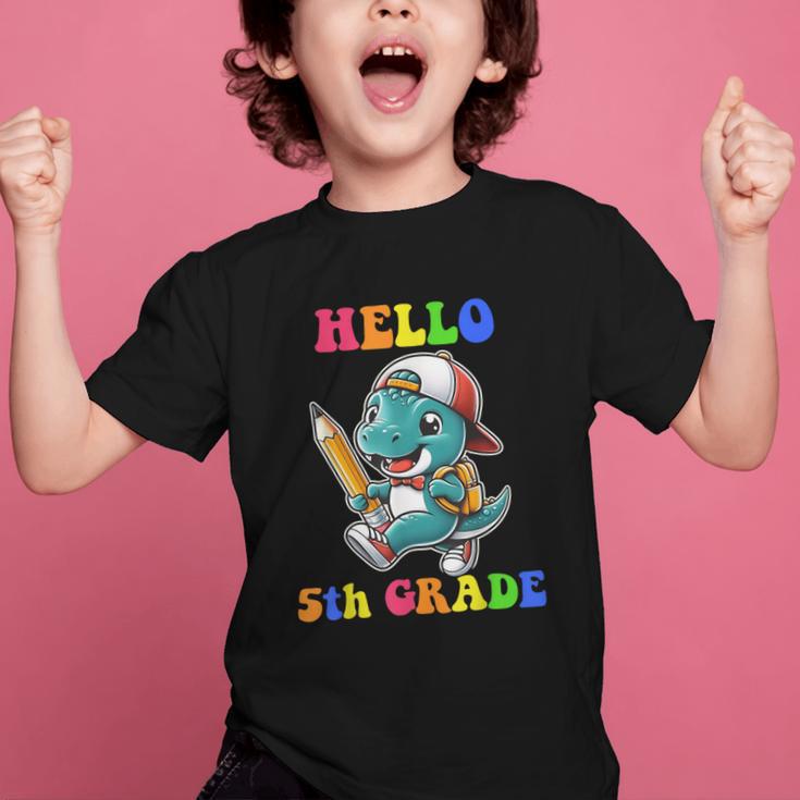 Hello 5th Grade Cute Dinosaur Back To School Boys Kids Girls Graphic Kid T-Shirt Hello 5th Grade Cute Dinosaur Back To School Boys Kids Girls Graphic Kid T-Shirt