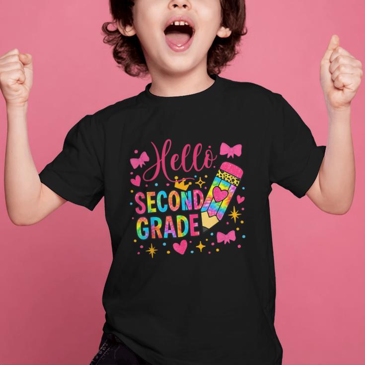Hello Second Grade Colorful Pencil Tie Dye Back To School Graphic Kid T-Shirt Hello Second Grade Colorful Pencil Tie Dye Back To School Graphic Kid T-Shirt