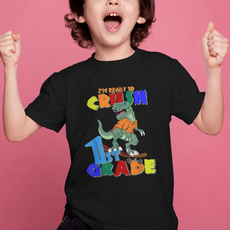 I'm Ready To Crush 1st Grade Dinosaur Back To School T-Rex Graphic Kid T-Shirt I'm Ready To Crush 1st Grade Dinosaur Back To School T-Rex Graphic Kid T-Shirt