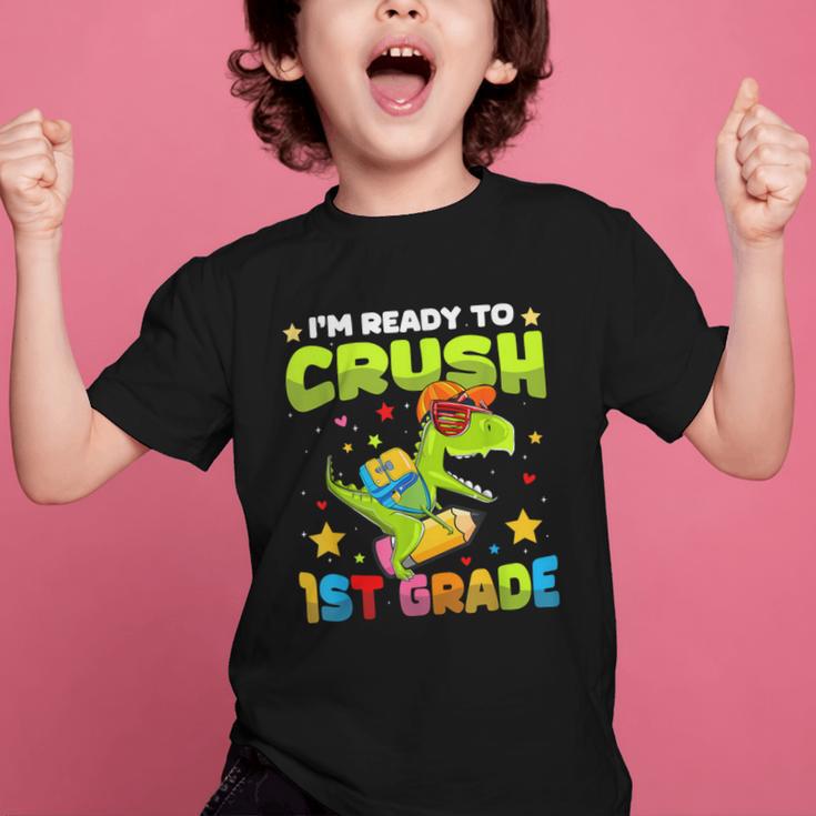I'm Ready To Crush 1st Grade Dinosaurs Back To School Kids Graphic Kid T-Shirt I'm Ready To Crush 1st Grade Dinosaurs Back To School Kids Graphic Kid T-Shirt