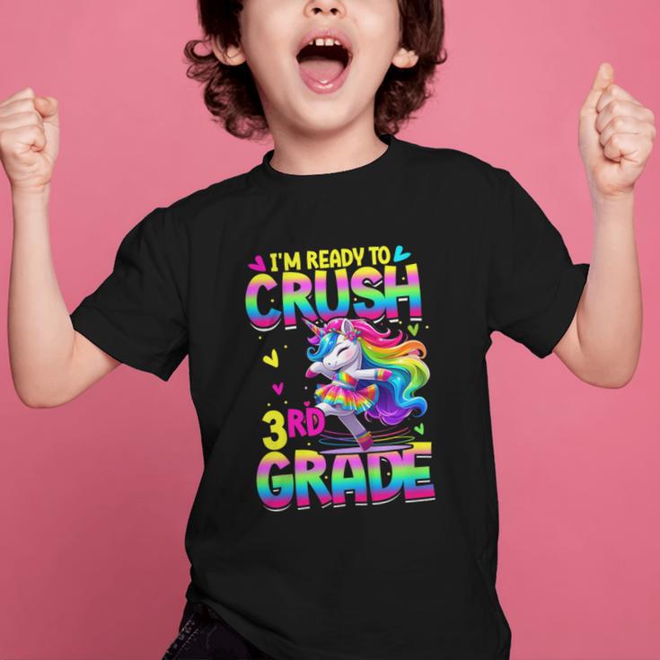 I'm Ready To Crush 3rd Grade Back To School Dancing Unicorn Graphic Kid T-Shirt I'm Ready To Crush 3rd Grade Back To School Dancing Unicorn Graphic Kid T-Shirt