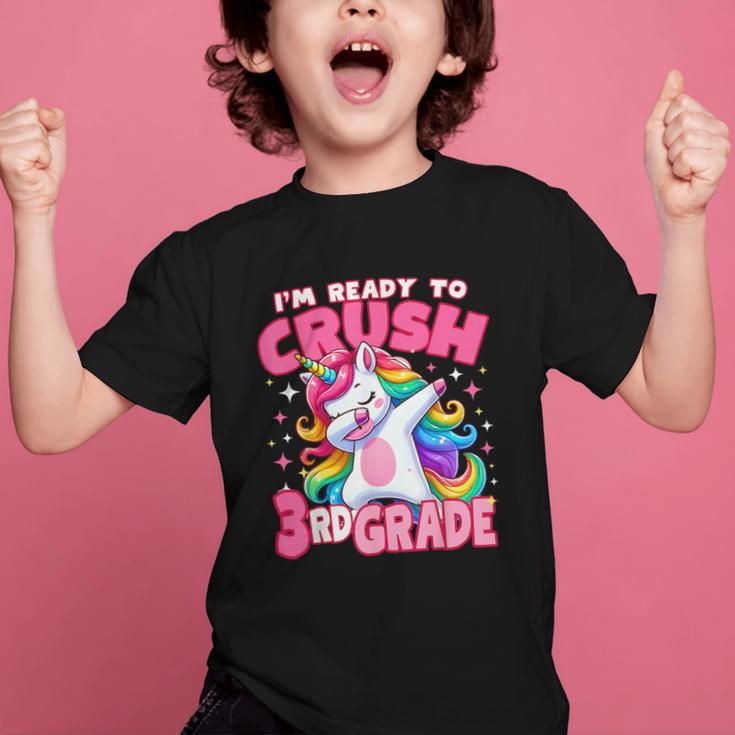 I'm Ready To Crush 3rd Grade Dabbing Unicorn Back To School Graphic Kid T-Shirt I'm Ready To Crush 3rd Grade Dabbing Unicorn Back To School Graphic Kid T-Shirt