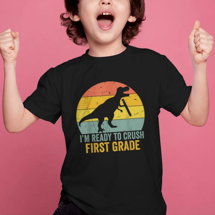 I'm Ready To Crush First Grade Dinosaur Back To School Kids Graphic Kid T-Shirt I'm Ready To Crush First Grade Dinosaur Back To School Kids Graphic Kid T-Shirt