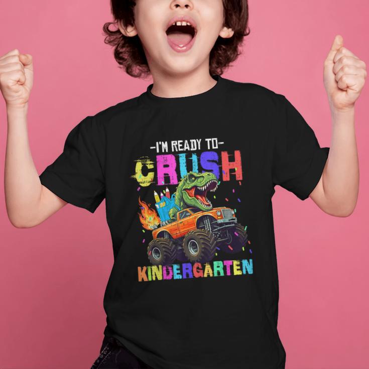I'm Ready To Crush Kindergarten Dinosaur Dino Back To School Graphic Kid T-Shirt I'm Ready To Crush Kindergarten Dinosaur Dino Back To School Graphic Kid T-Shirt