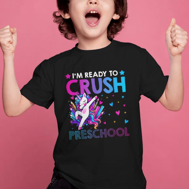 I'm Ready To Crush Preschool Dabbing Unicorn Back To School Graphic Kid T-Shirt I'm Ready To Crush Preschool Dabbing Unicorn Back To School Graphic Kid T-Shirt