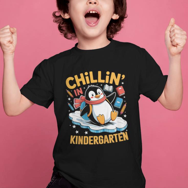 Kids Chillin In Kindergarten Penguin Student Back To School Boys Graphic Kid T-Shirt Kids Chillin In Kindergarten Penguin Student Back To School Boys Graphic Kid T-Shirt