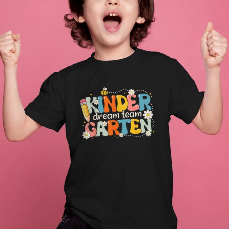 Kindergarten Dream Team Groovy Retro Children Back To School Graphic Kid T-Shirt Kindergarten Dream Team Groovy Retro Children Back To School Graphic Kid T-Shirt