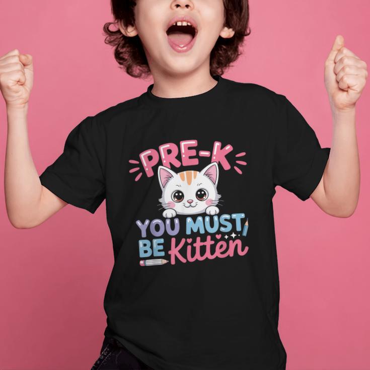 Kitten Back To School Girls Preschool Cat Lover Graphic Kid T-Shirt