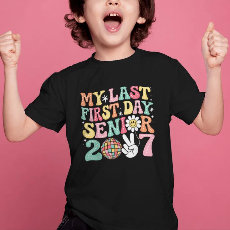 My Last First Day Senior 2027 Back To School Class Of 2027 Graphic Kid T-Shirt My Last First Day Senior 2027 Back To School Class Of 2027 Graphic Kid T-Shirt