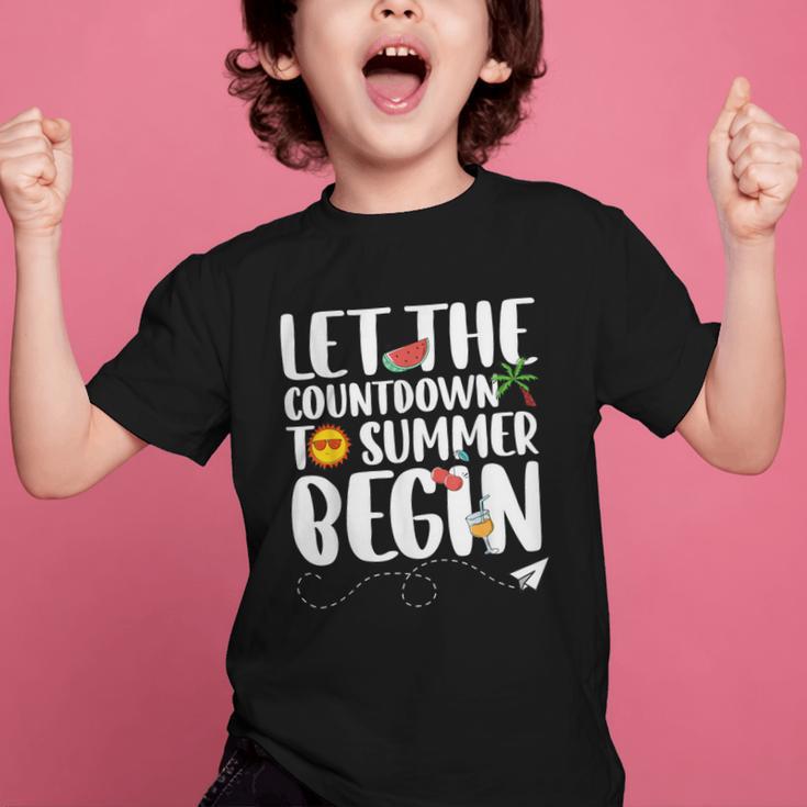 Let The Countdown To Summer Begin Back To School Graphic Kid T-Shirt Let The Countdown To Summer Begin Back To School Graphic Kid T-Shirt