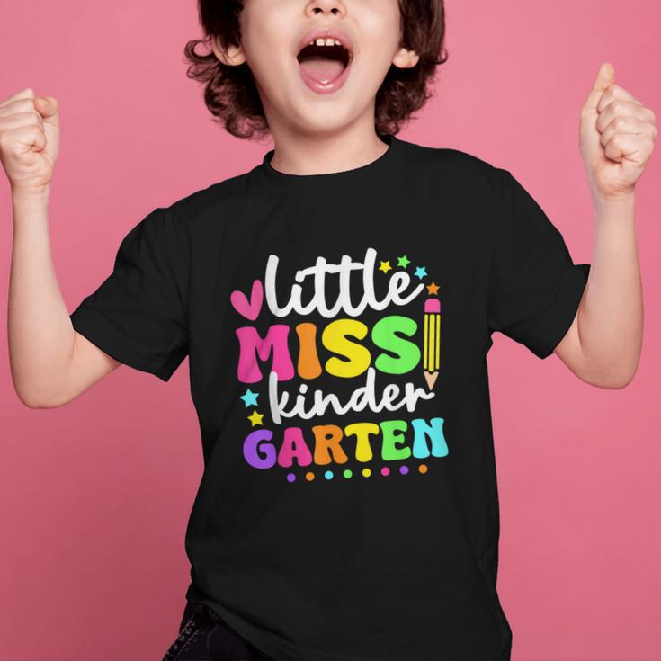 Little Miss Kindergarten Kids Girls Pencil Back To School Graphic Kid T-Shirt