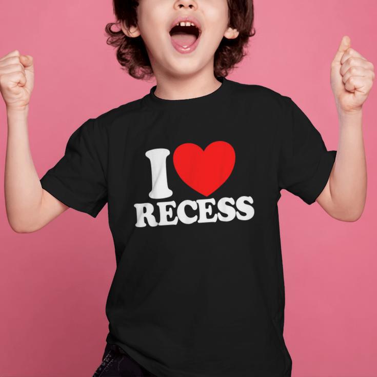 I Love Recess Red Heart Back To School Kids Recess Graphic Kid T-Shirt