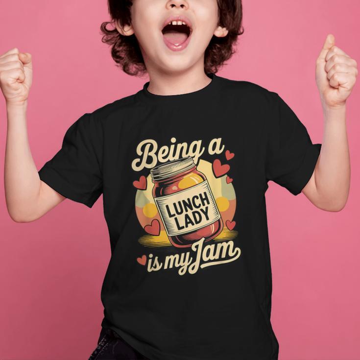 Being a Lunch Lady Is My Jam Retro Jam Jar Back To School Graphic Kid T-Shirt Being a Lunch Lady Is My Jam Retro Jam Jar Back To School Graphic Kid T-Shirt