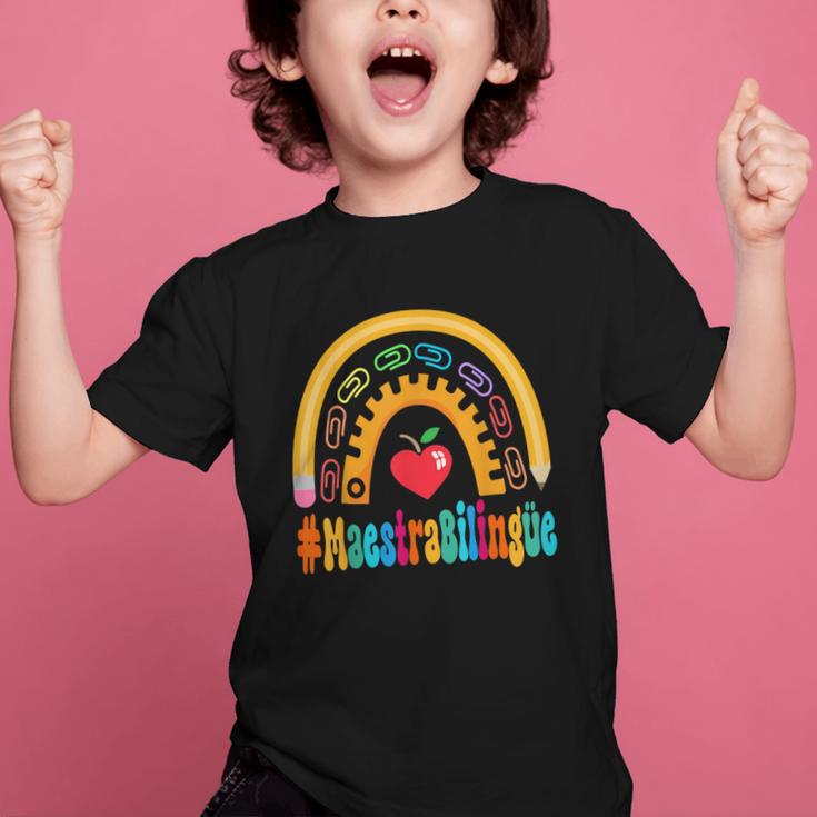 Maestra Bilingüe Appreciation Week Back To School Graphic Kid T-Shirt Maestra Bilingüe Appreciation Week Back To School Graphic Kid T-Shirt