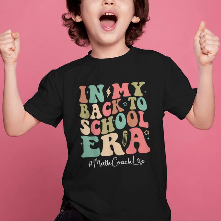 Math Coach In My Back To School Era Women Groovy Graphic Kid T-Shirt Math Coach In My Back To School Era Women Groovy Graphic Kid T-Shirt