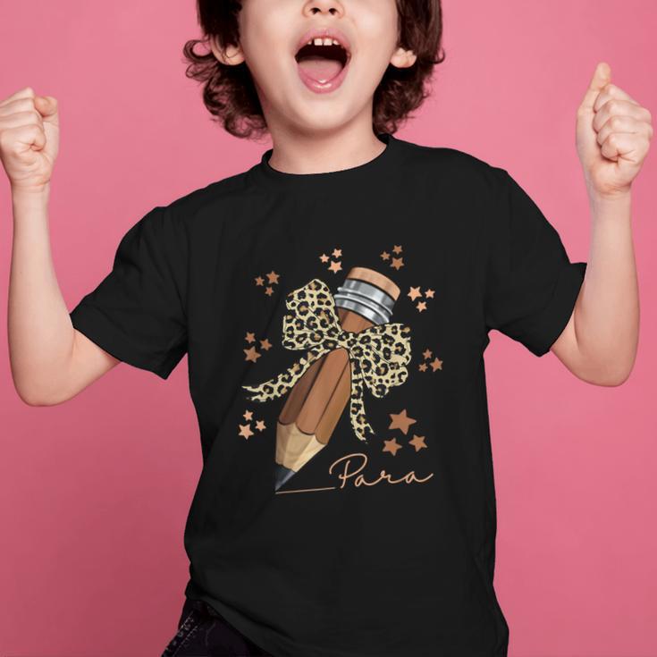 Melanin Pencil Leopard Bow Para Back To School Graphic Kid T-Shirt Melanin Pencil Leopard Bow Para Back To School Graphic Kid T-Shirt