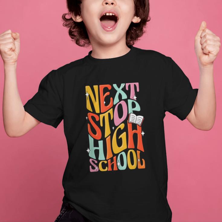Middle School Gradution Back To School Next Stop High School Graphic Kid T-Shirt Middle School Gradution Back To School Next Stop High School Graphic Kid T-Shirt