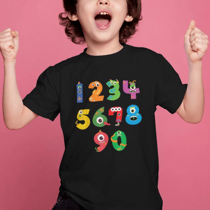 Monster Numbers Learning Cute Numbers 0-9 Back To School Graphic Kid T-Shirt Monster Numbers Learning Cute Numbers 0-9 Back To School Graphic Kid T-Shirt