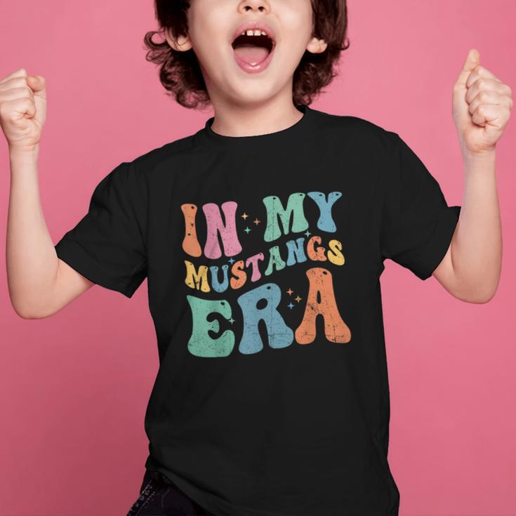 In My Mustangs Era Back To School Spirit Game Retro Groovy Graphic Kid T-Shirt In My Mustangs Era Back To School Spirit Game Retro Groovy Graphic Kid T-Shirt