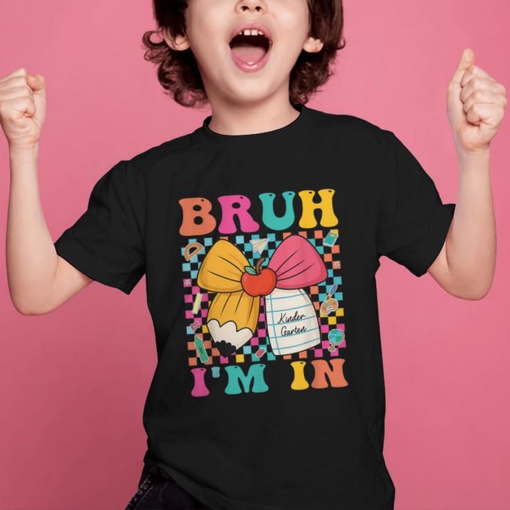 Pencil Bow Bruh I'm In Back To School Kindergarten Graphic Kid T-Shirt Pencil Bow Bruh I'm In Back To School Kindergarten Graphic Kid T-Shirt