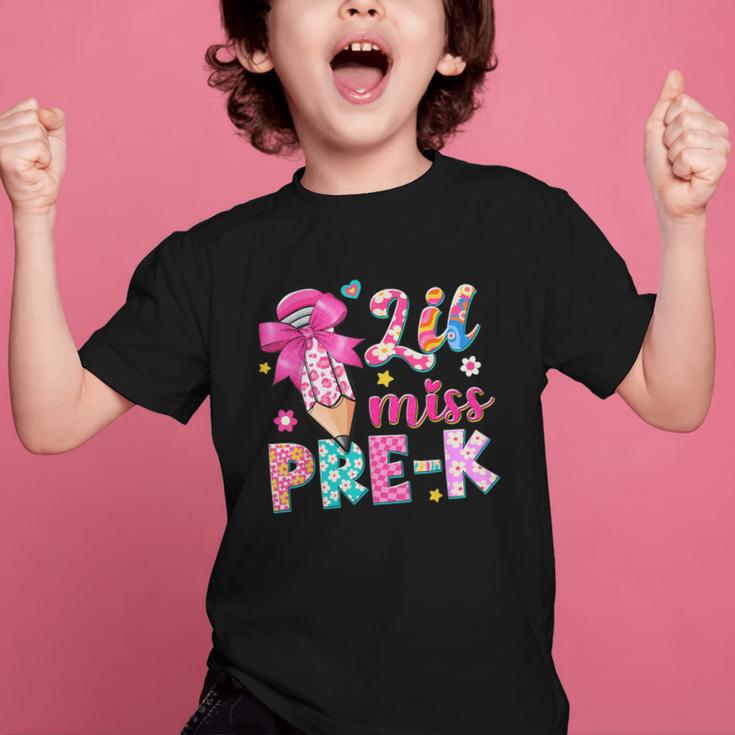Pencil Bow Lil Miss Pre-K Pre-K Back To School Graphic Kid T-Shirt