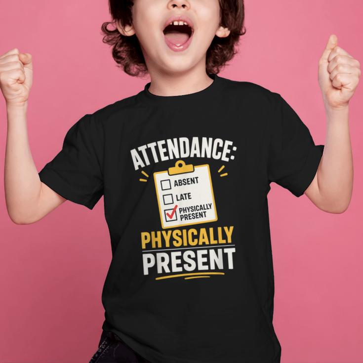 Physically Present Mentally Absent Back To School Graphic Kid T-Shirt Physically Present Mentally Absent Back To School Graphic Kid T-Shirt