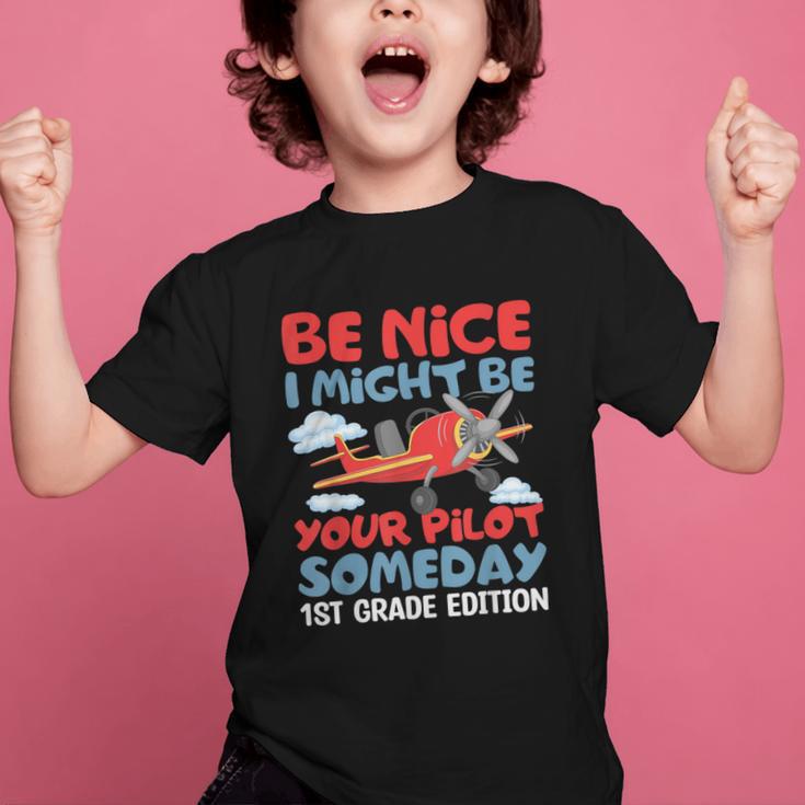I Might Be Your Pilot First Day Back To School 1st Grade Graphic Kid T-Shirt