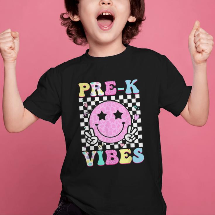 Pre-K Vibes Groovy Back To School PreK Preschool Girls Kids Graphic Kid T-Shirt