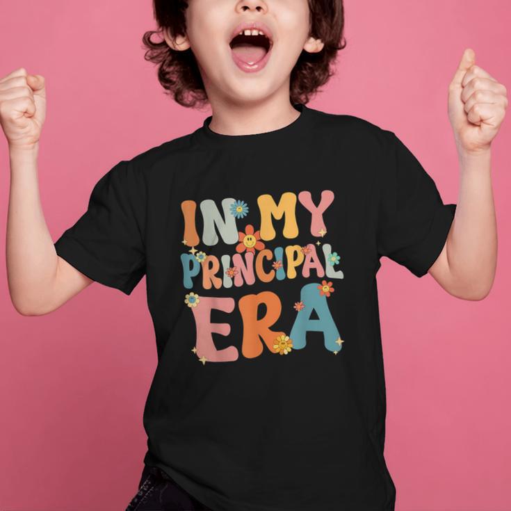 In My Principal Era Retro Groovy Back To School Principal Graphic Kid T-Shirt