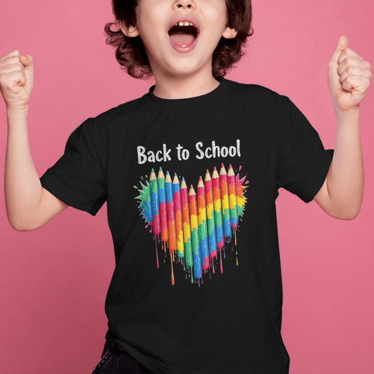Rainbow Pencil Heart Back To School Creative Graphic Kid T-Shirt Rainbow Pencil Heart Back To School Creative Graphic Kid T-Shirt