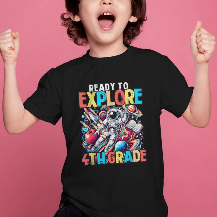 Ready To Explore 4th Grade Boys Astronaut Back To School Graphic Kid T-Shirt