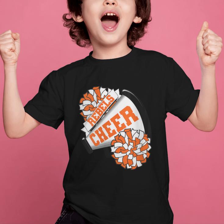 Rebels Cheer Back To School Cheerleading Spirit O Graphic Kid T-Shirt