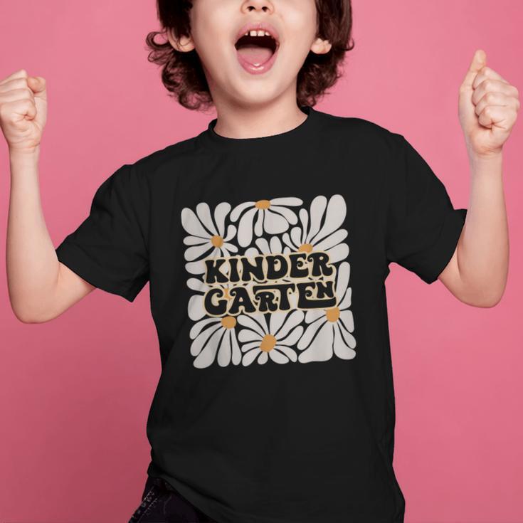 Retro Flower Power Squared Kindergarten Back To School Graphic Kid T-Shirt