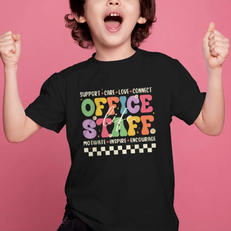 Retro Groovy Office Staff Life Flowers Back To School Graphic Kid T-Shirt Retro Groovy Office Staff Life Flowers Back To School Graphic Kid T-Shirt