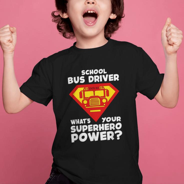 School Bus Driver Superhero Back To School Graphic Kid T-Shirt